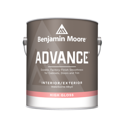 Benjamin Moore Advance High Gloss tin - tinted to Super White OC-152