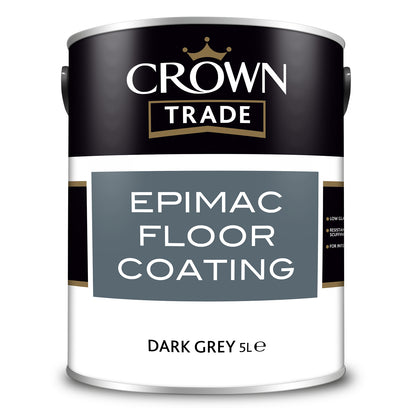 Crown Trade Spill-Resistant Epimac Floor Coating - Dark Grey - 5 Litre