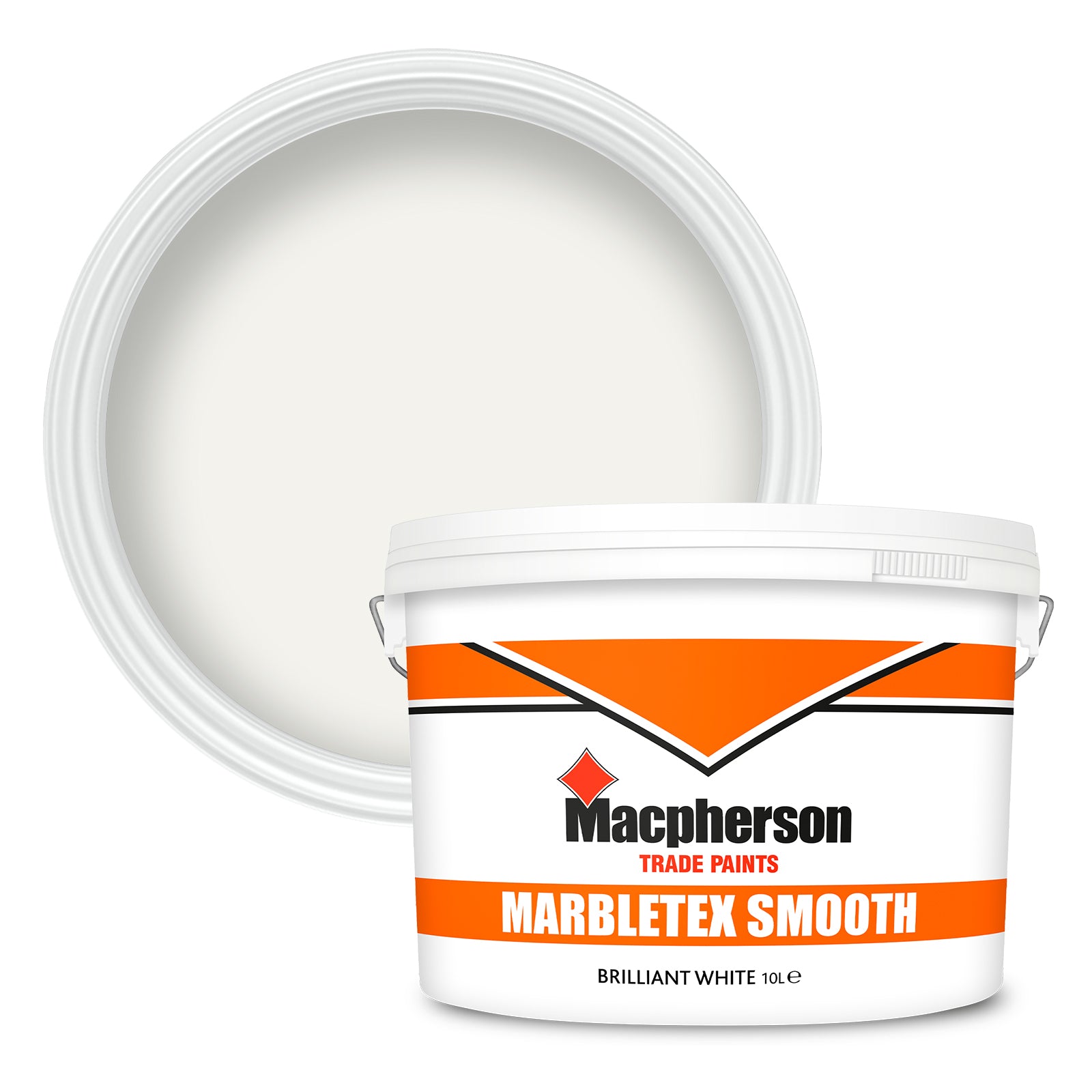 Macpherson Marbletex Smooth Masonry Paint - Brilliant White