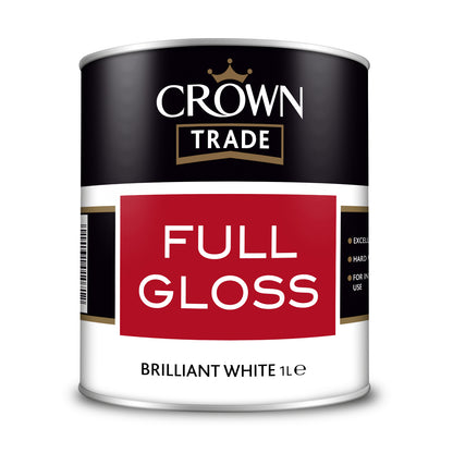 Crown Trade Full Gloss Extreme Hardwearing Paint - Brilliant White