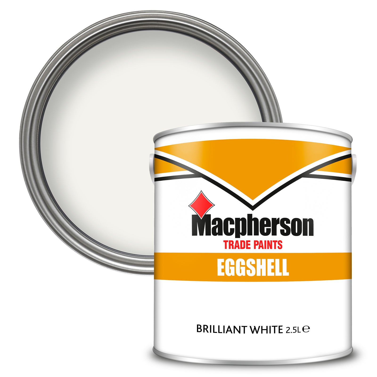 Macpherson Washable Eggshell Paint - Brilliant White