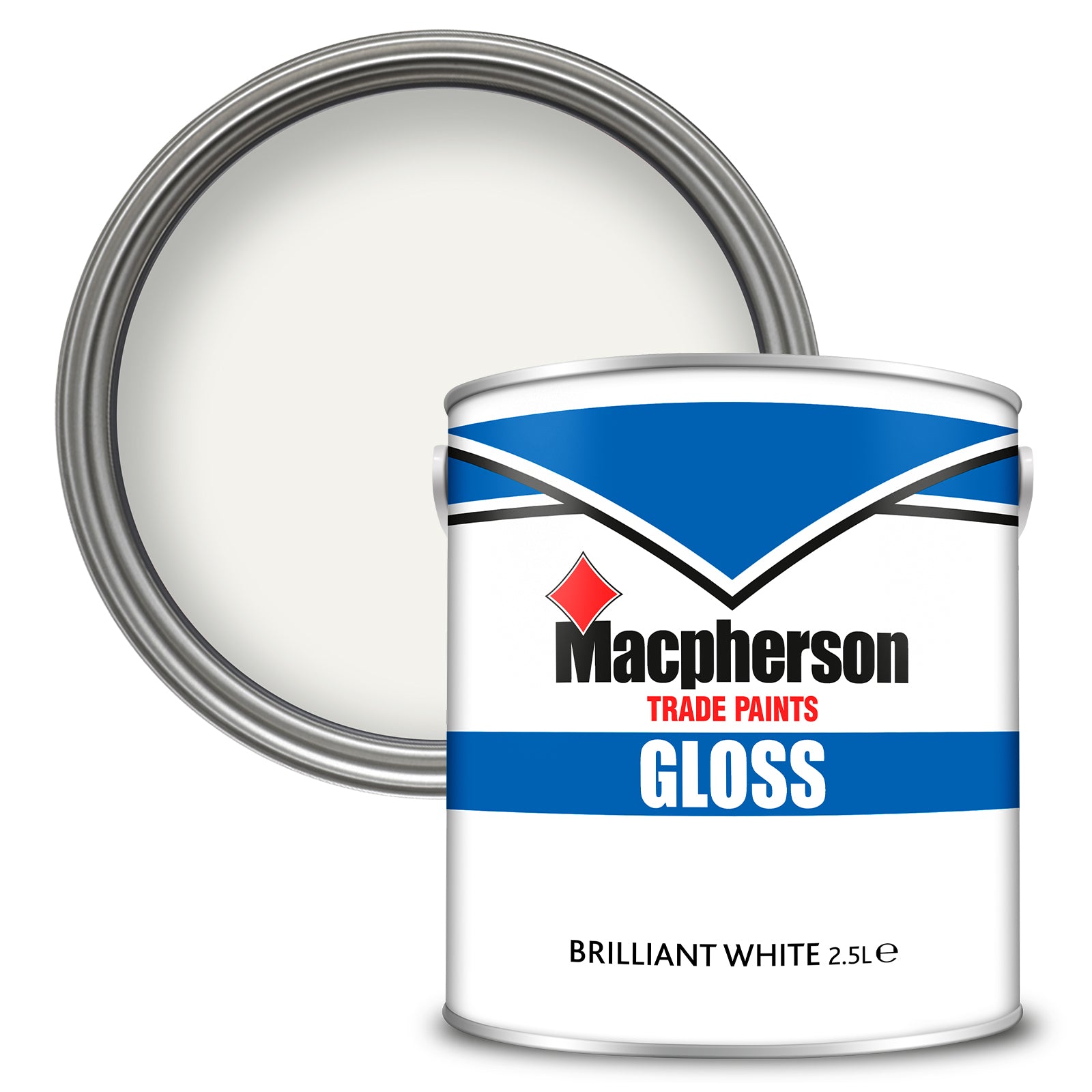 Macpherson Hardwearing High-Sheen Gloss Paint - Brilliant White