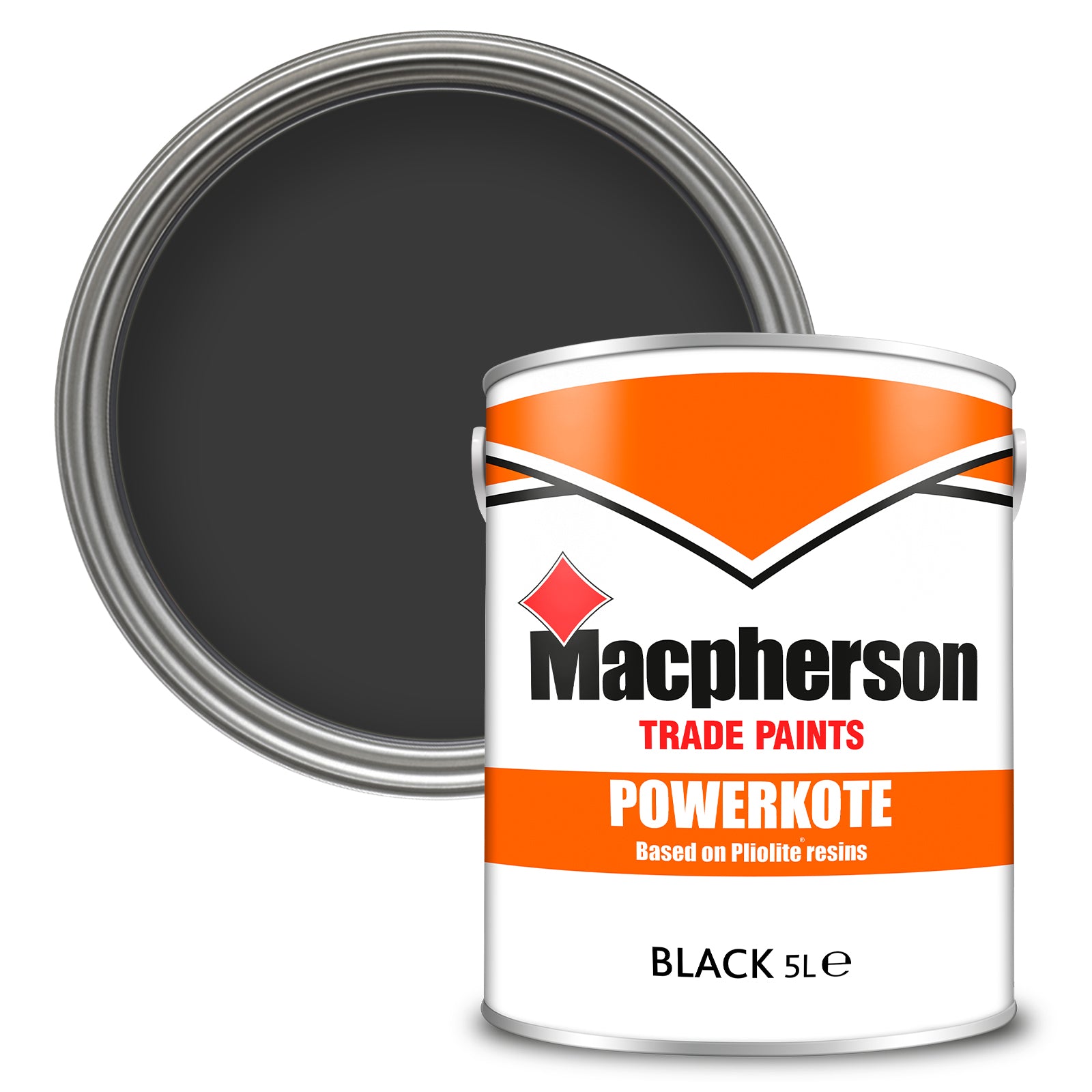 Macpherson Paint A588oe Macpherson Powerkote Pliolite Masonry Paint - Black | PaintersParadise ...