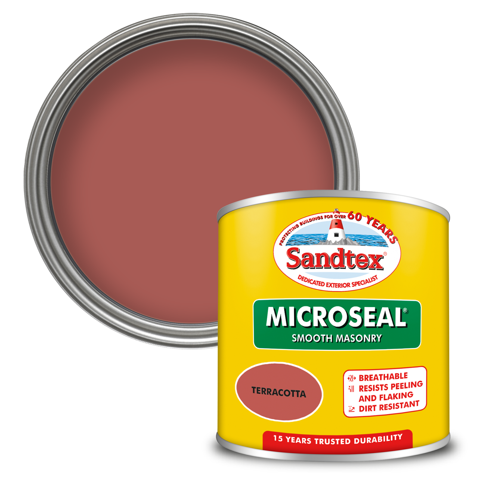 Sandtex 15 Year Weatherproof Exterior Wall Paint - Terracotta