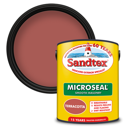Sandtex 15 Year Weatherproof Exterior Wall Paint - Terracotta