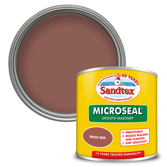 Sandtex 15 Year Weatherproof Exterior Wall Paint - Brick Red