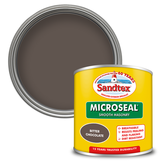  Sandtex 15 Year Weatherproof Exterior Wall Paint - Bitter Chocolate
