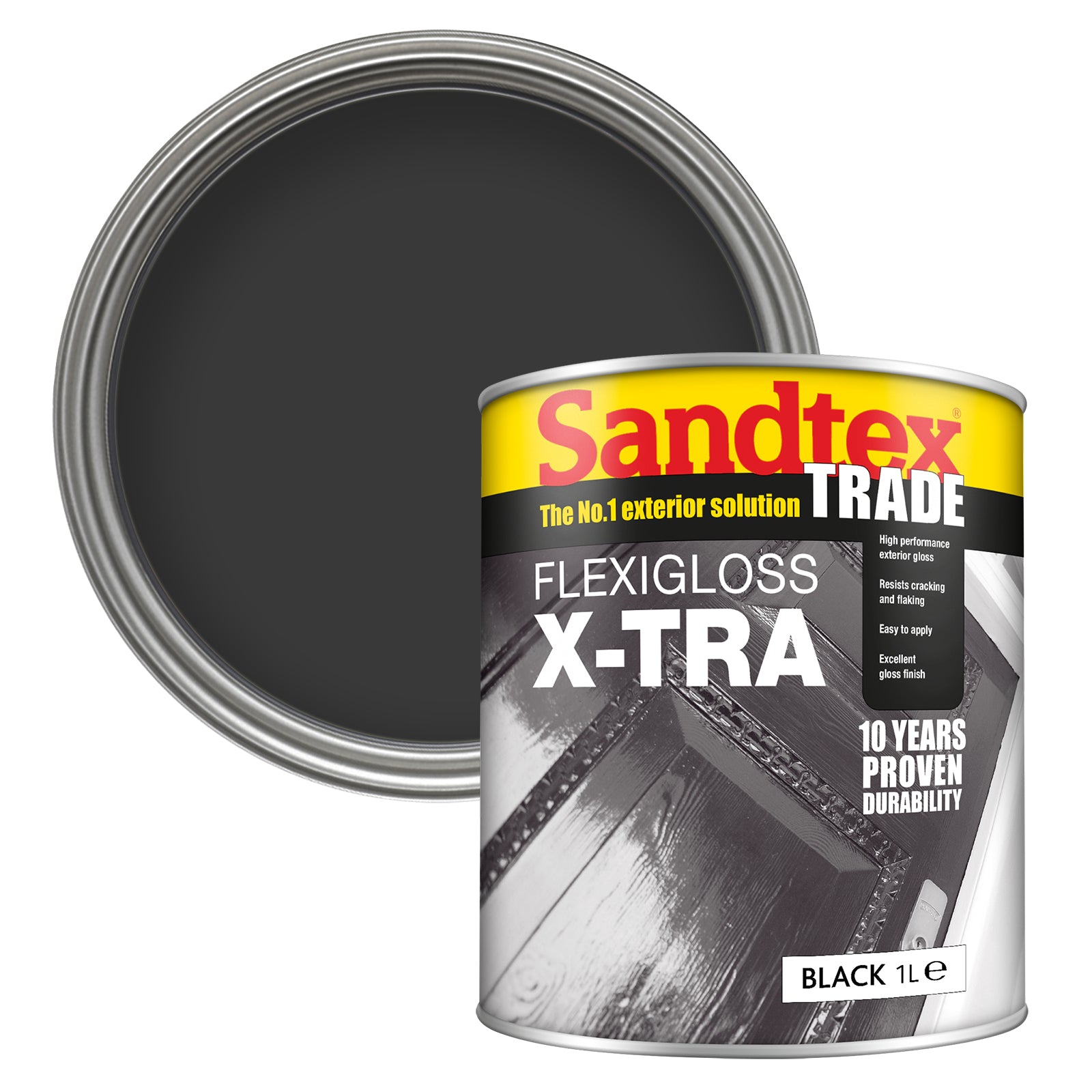 Sandtex Trade Flexigloss X-Tra Gloss Paint - Black