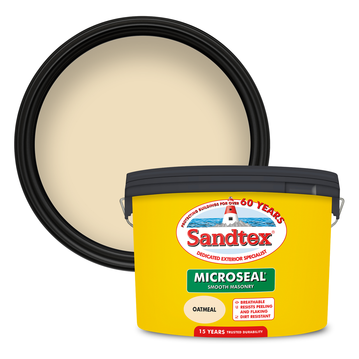 Sandtex 15 Year Weatherproof Exterior Wall Paint - Oatmeal