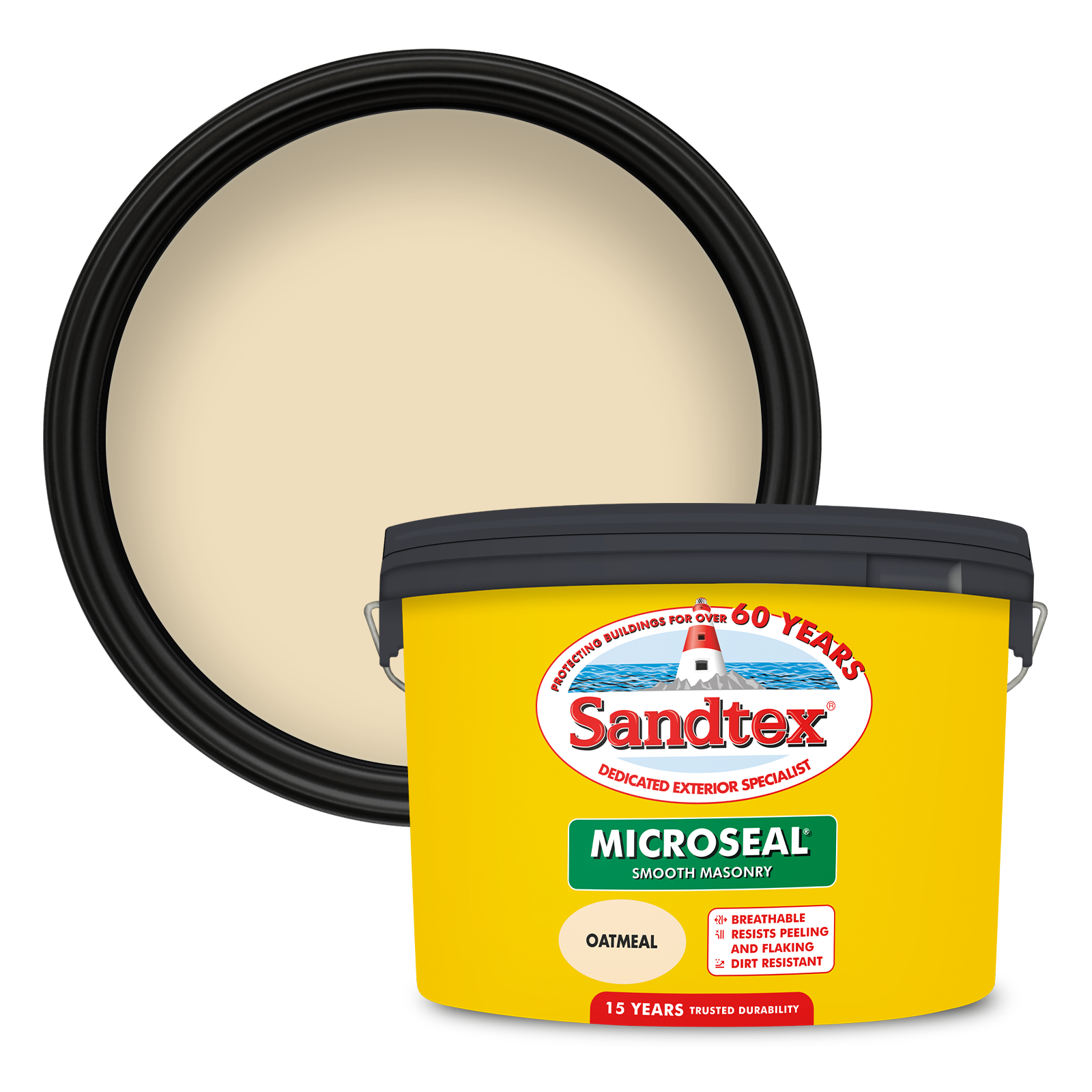 Sandtex 15 Year Weatherproof Exterior Wall Paint - Oatmeal