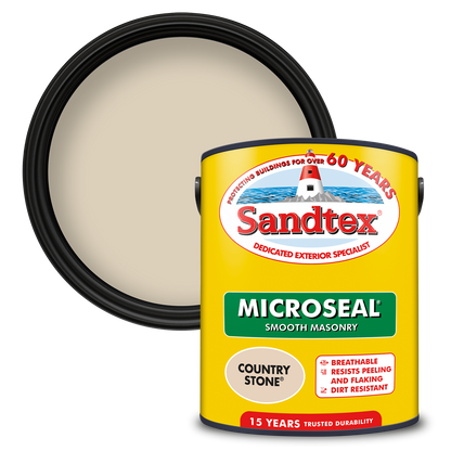 Sandtex 15 Year Weatherproof Exterior Wall Paint - Country Stone
