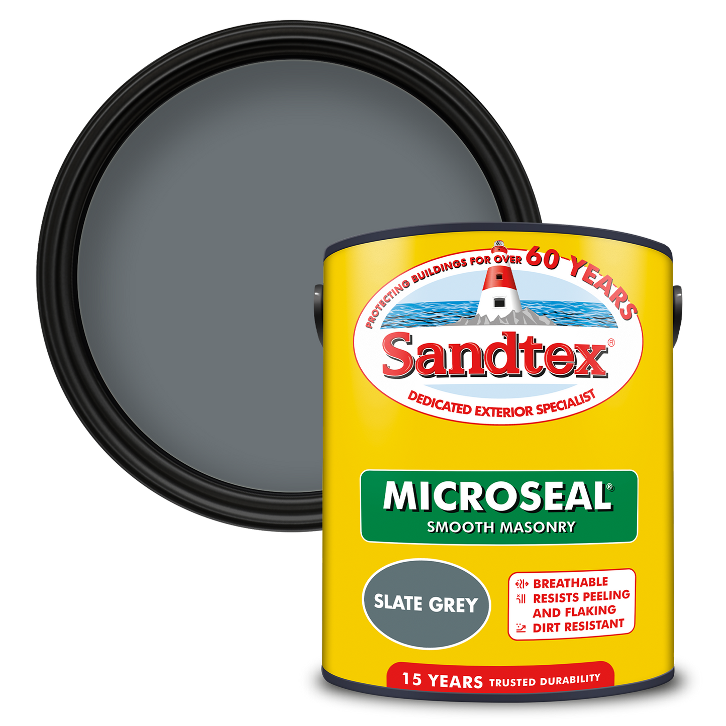 Sandtex 15 Year Weatherproof Exterior Wall Paint - Slate Grey