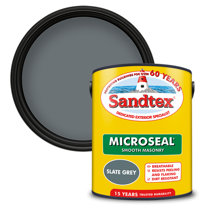 Sandtex 15 Year Weatherproof Exterior Wall Paint - Slate Grey
