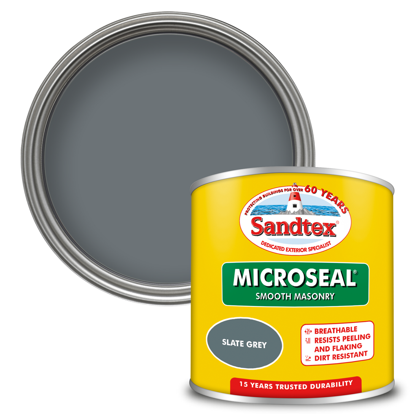Sandtex 15 Year Weatherproof Exterior Wall Paint - Slate Grey