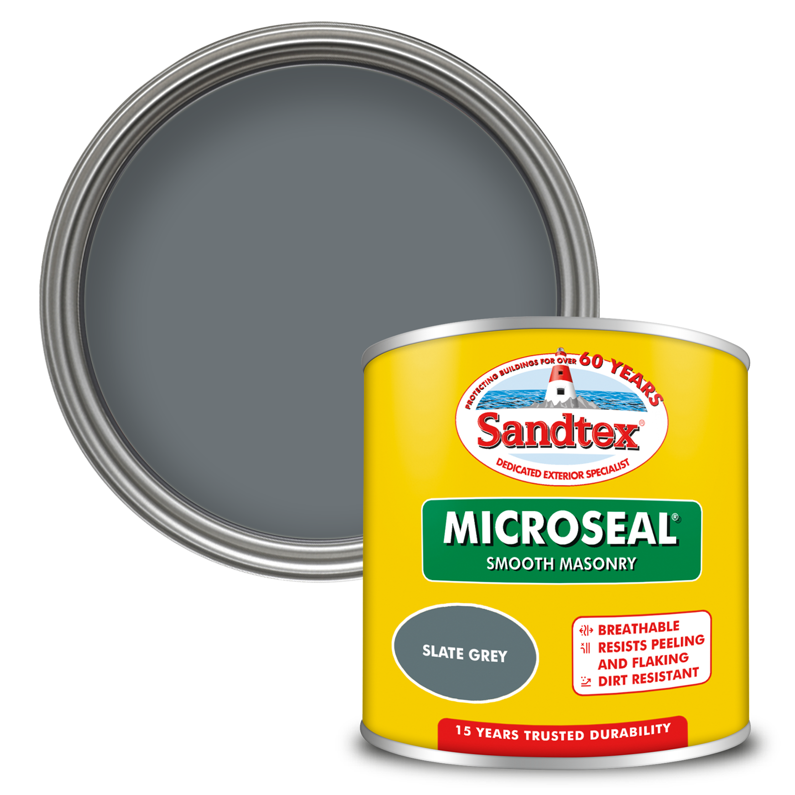 Sandtex 15 Year Weatherproof Exterior Wall Paint - Slate Grey