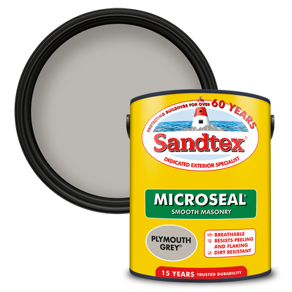 Sandtex 15 Year Weatherproof Exterior Wall Paint - Plymouth Grey