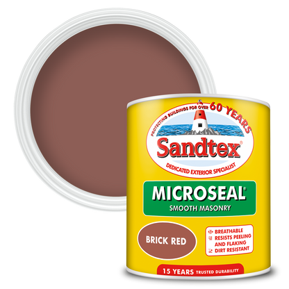 Sandtex 15 Year Weatherproof Exterior Wall Paint - Brick Red