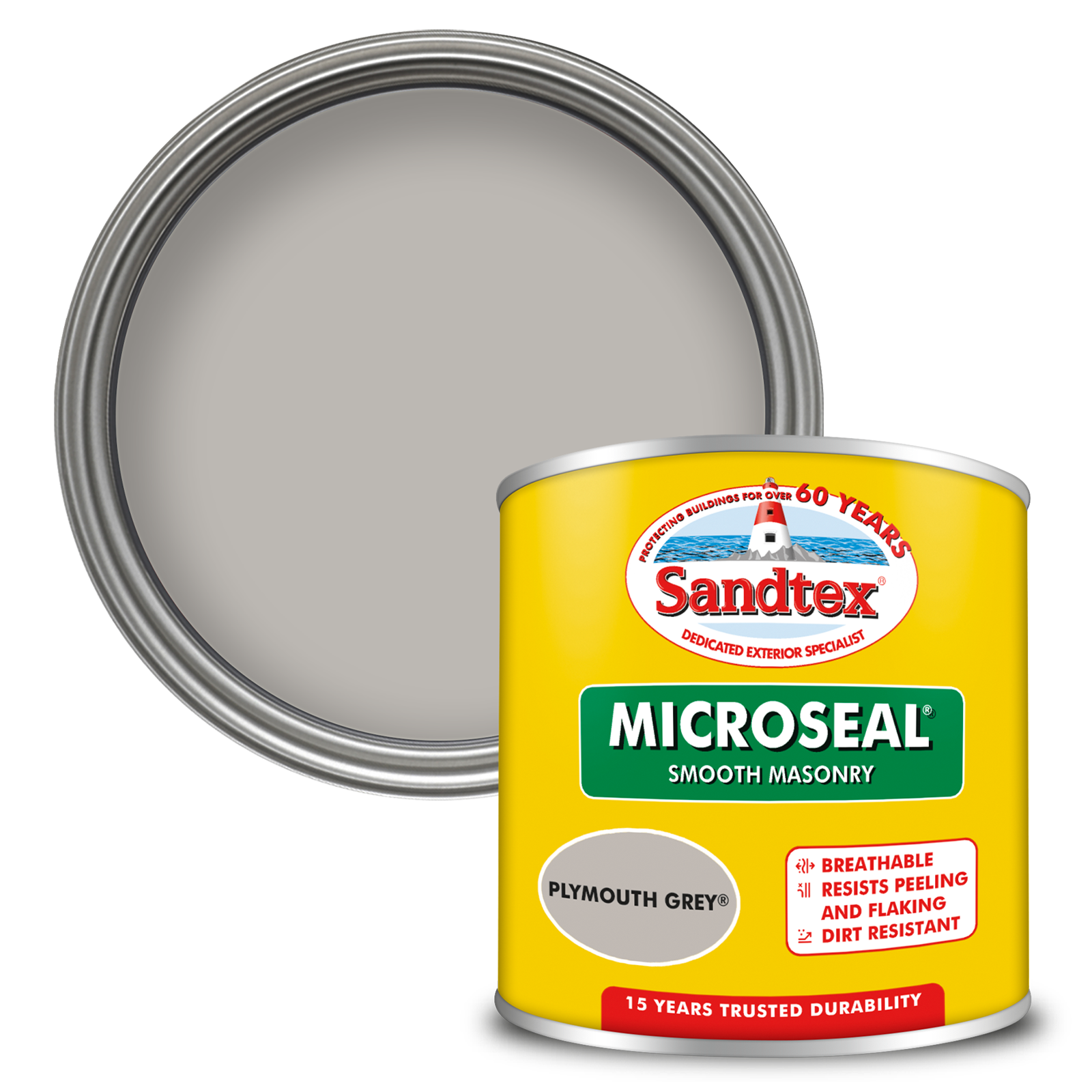 Sandtex 15 Year Weatherproof Exterior Wall Paint - Plymouth Grey