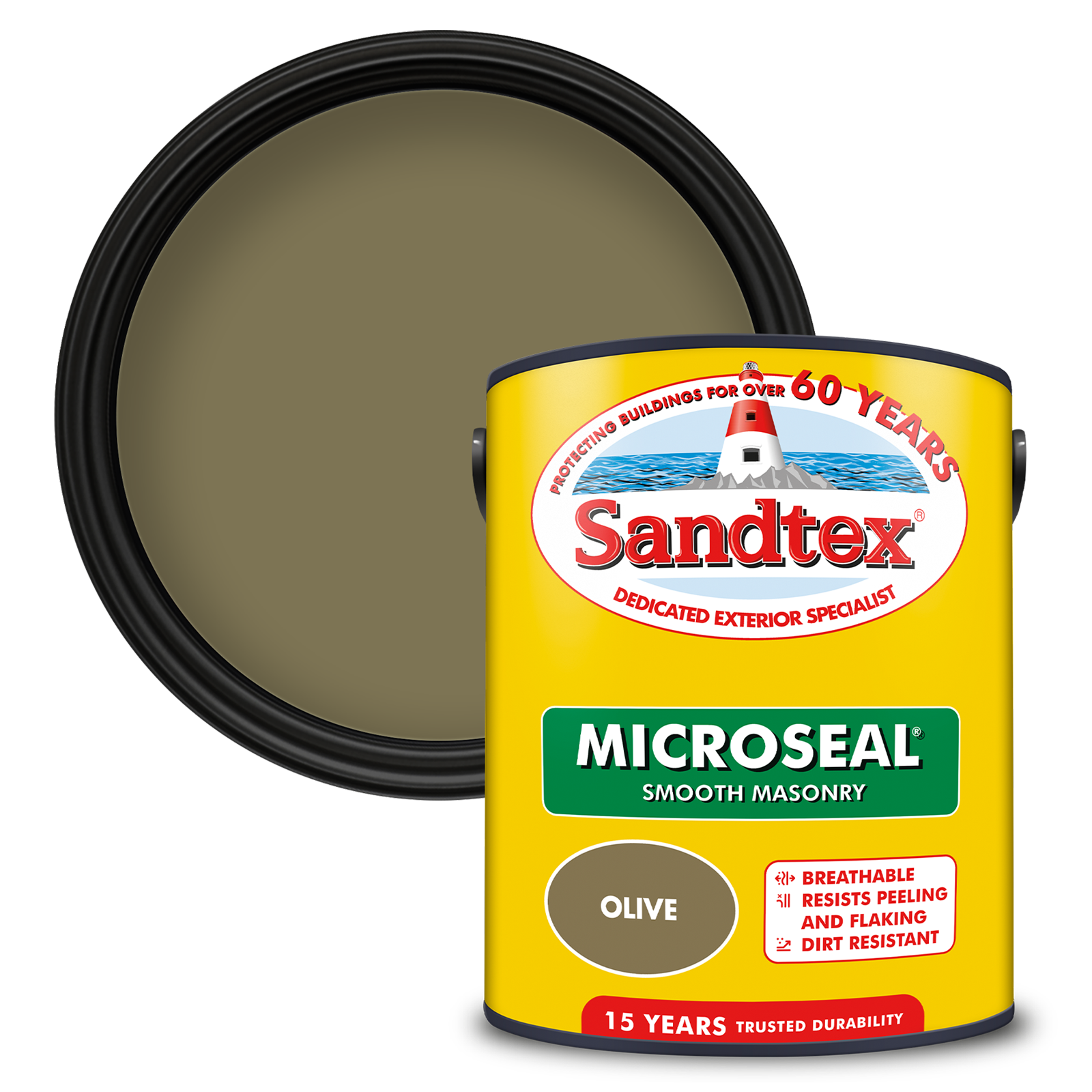 Sandtex 15 Year Weatherproof Exterior Wall Paint - Olive