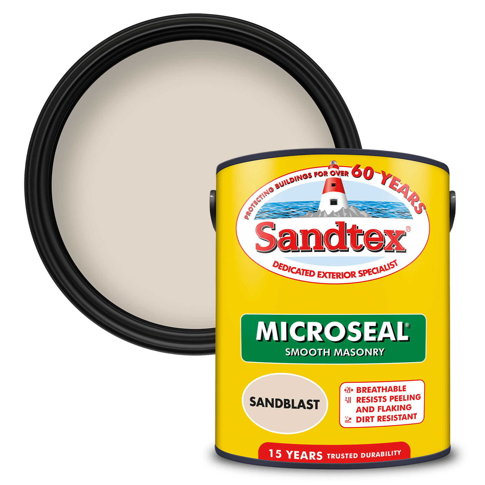 Sandtex 15 Year Weatherproof Exterior Wall Paint - Sandblast