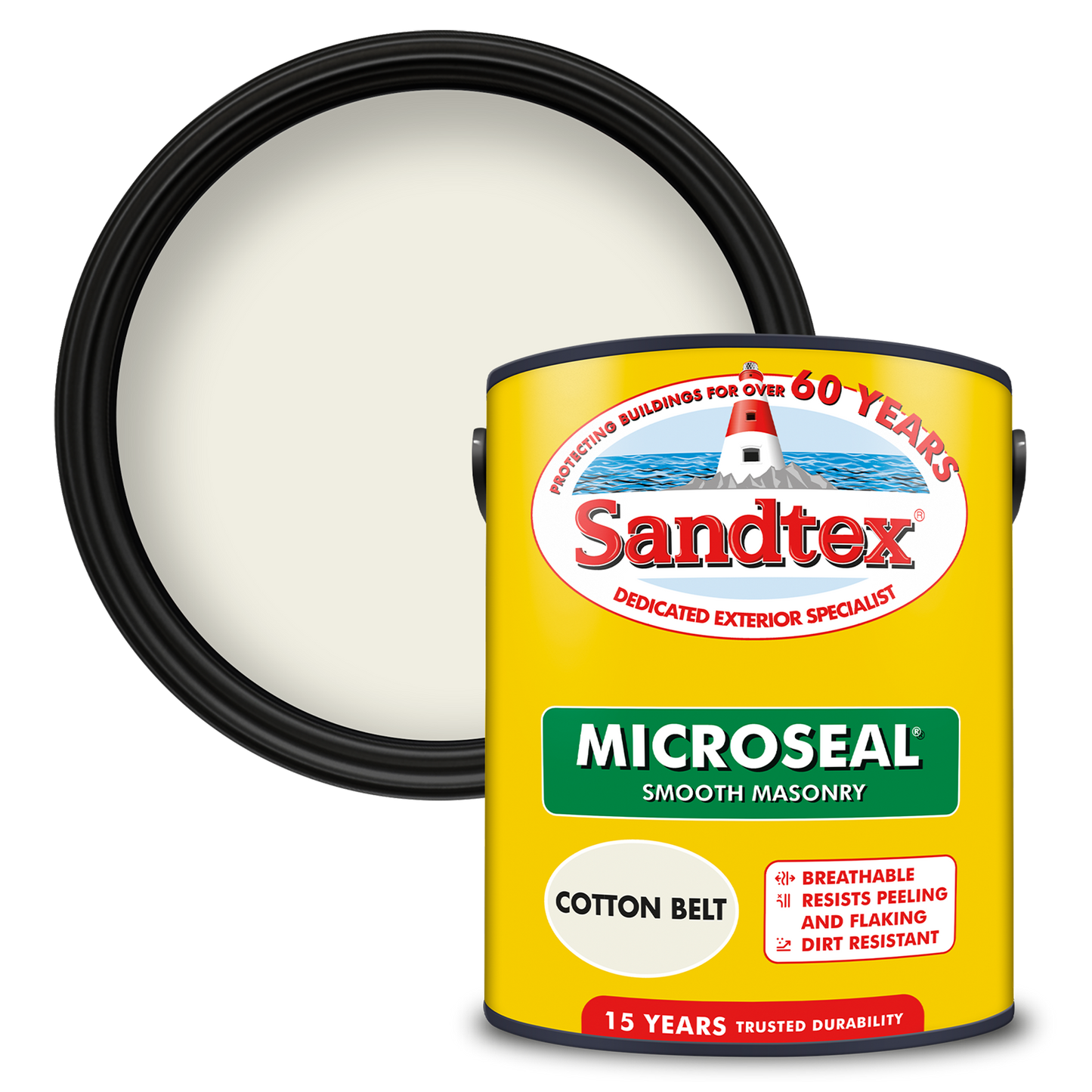 Sandtex 15 Year Weatherproof Exterior Wall Paint - Cotton Belt