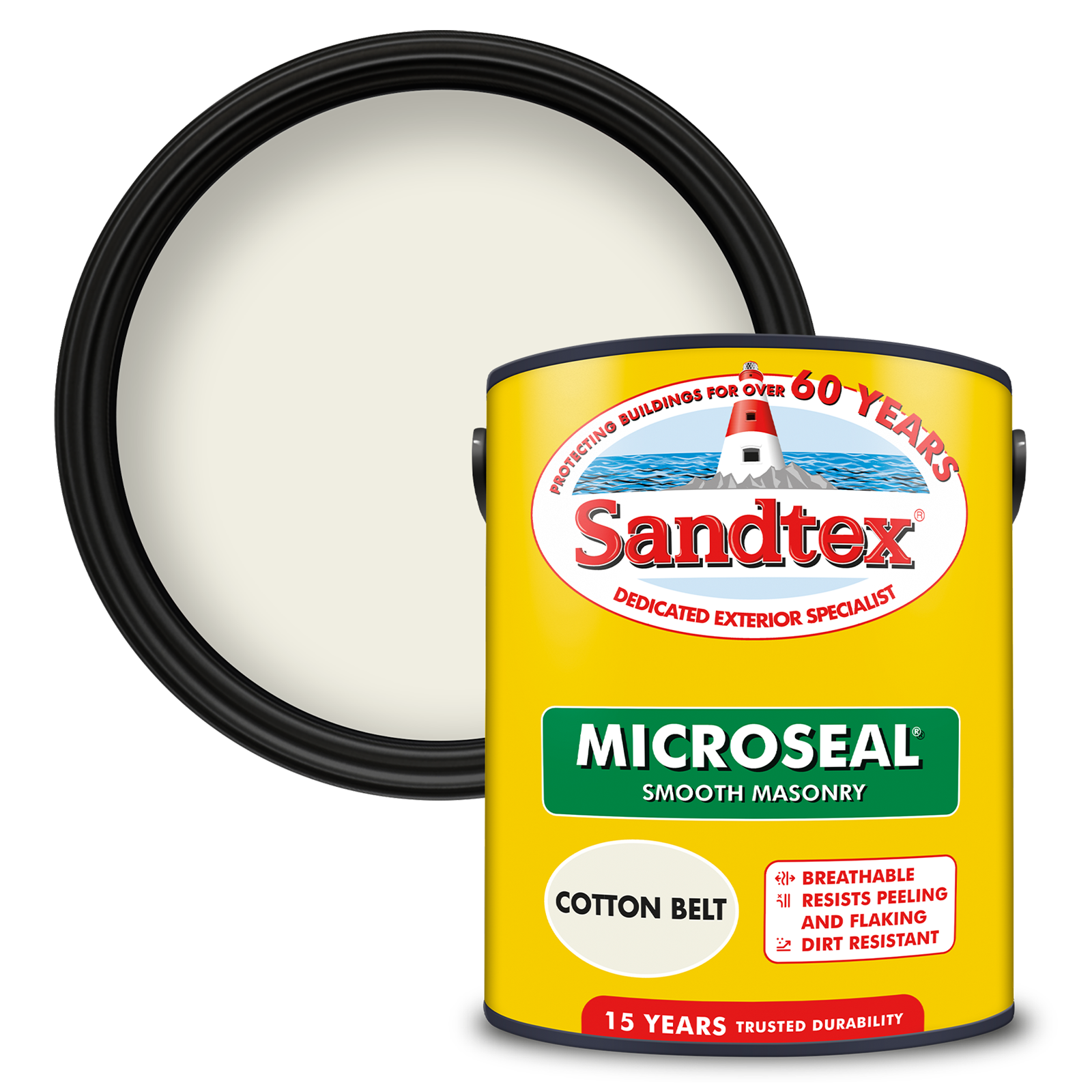 Sandtex 15 Year Weatherproof Exterior Wall Paint - Cotton Belt