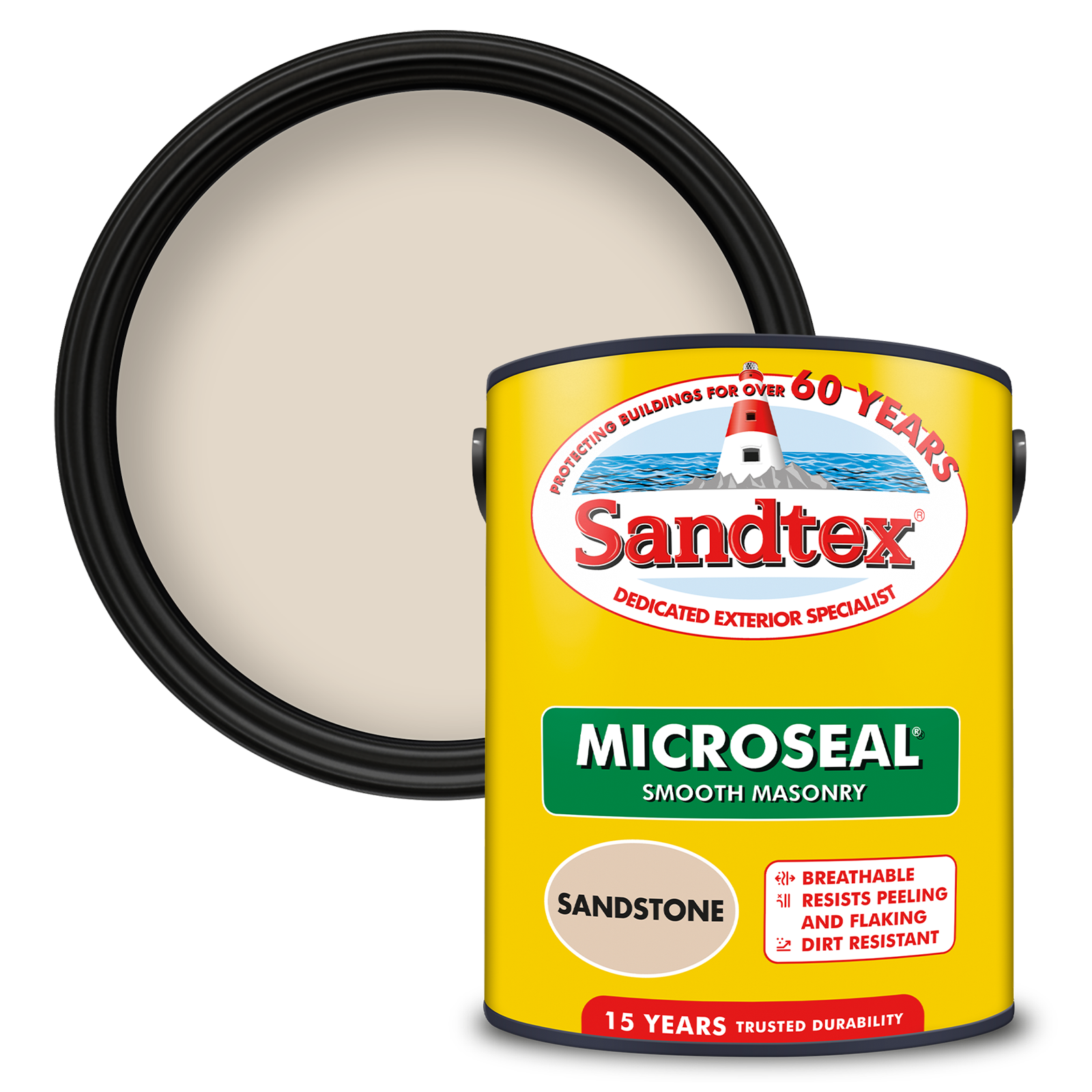 Sandtex 15 Year Weatherproof Exterior Wall Paint - Sandstone