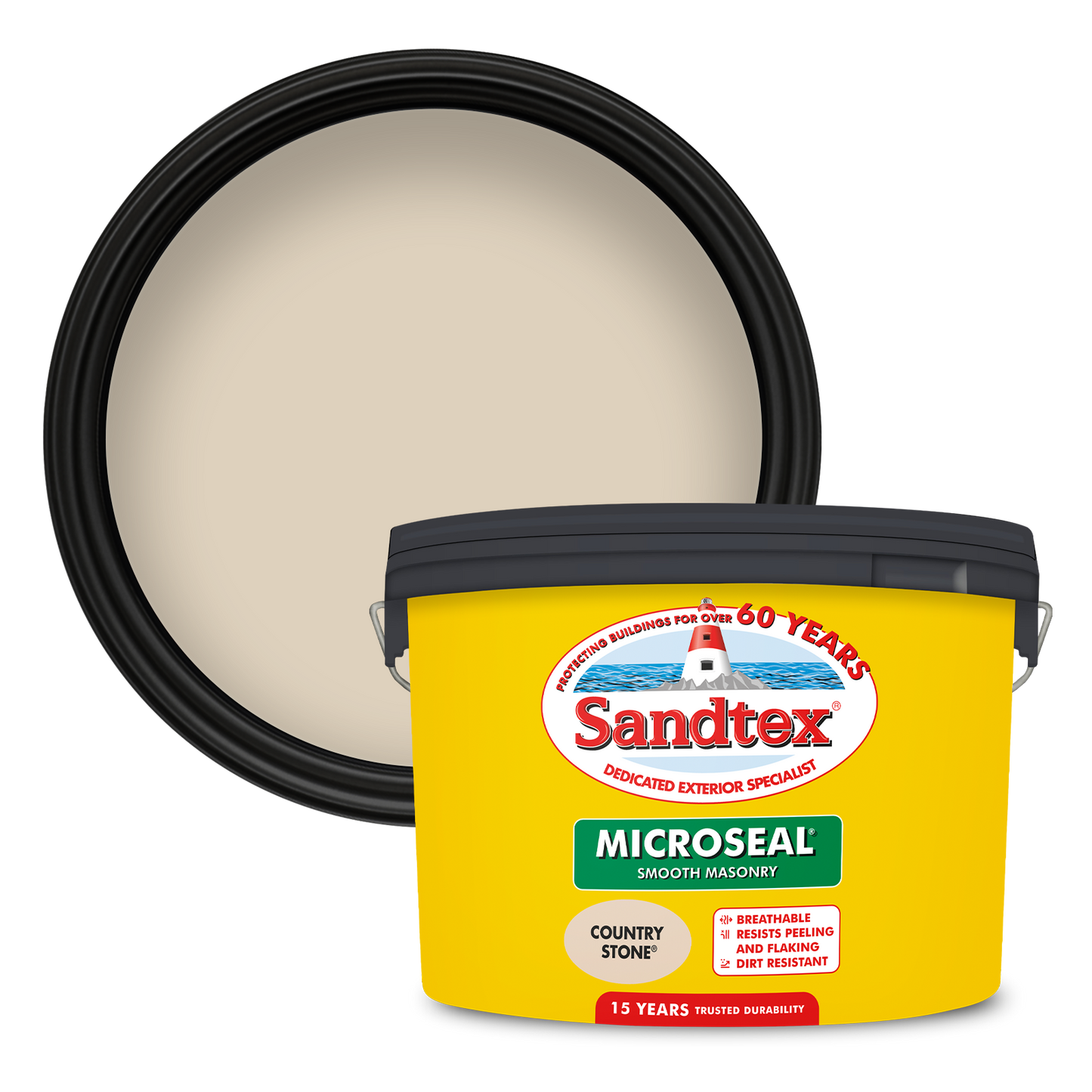 Sandtex 15 Year Weatherproof Exterior Wall Paint - Country Stone