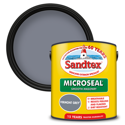 Sandtex 15 Year Weatherproof Exterior Wall Paint - Vermont Grey