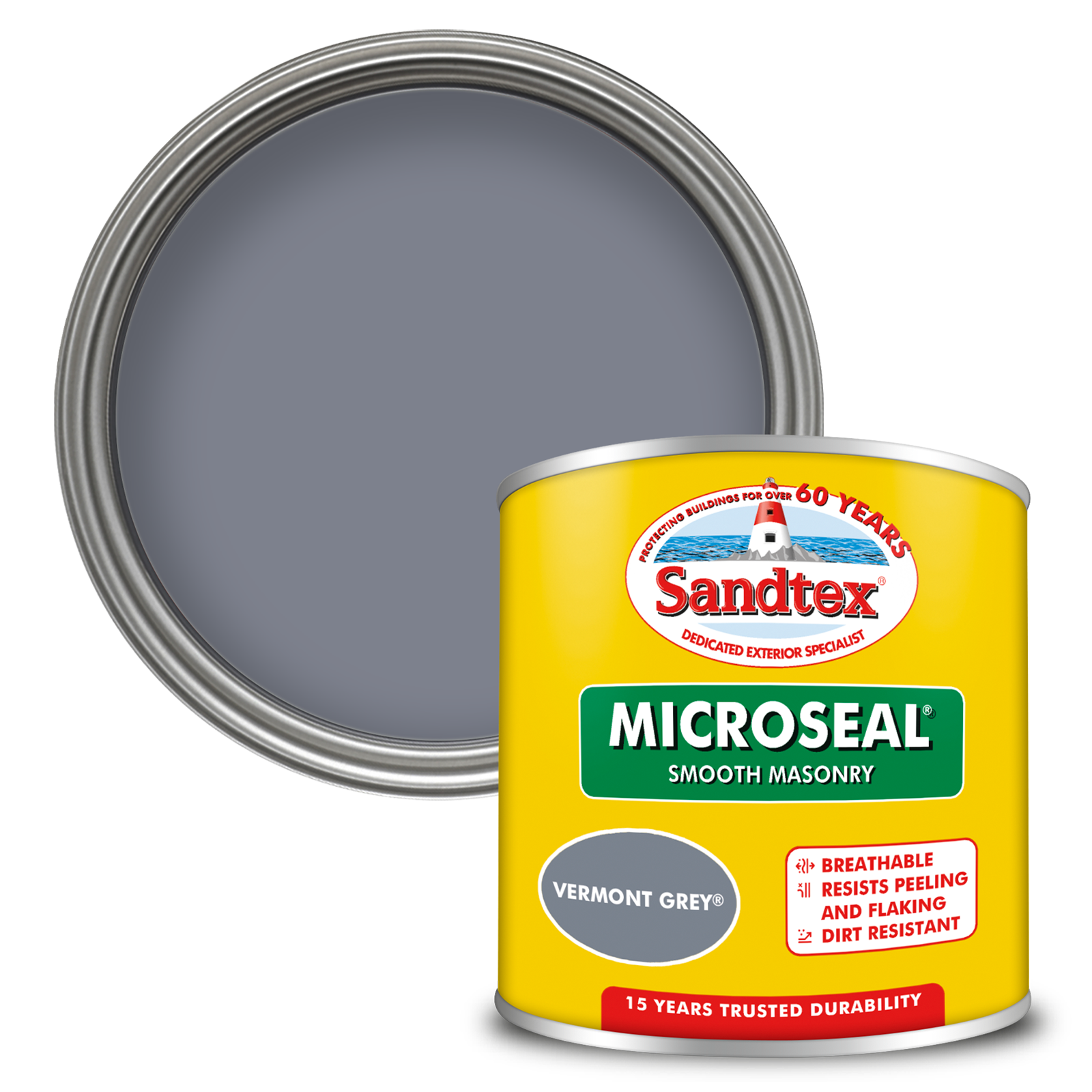 Sandtex 15 Year Weatherproof Exterior Wall Paint - Vermont Grey