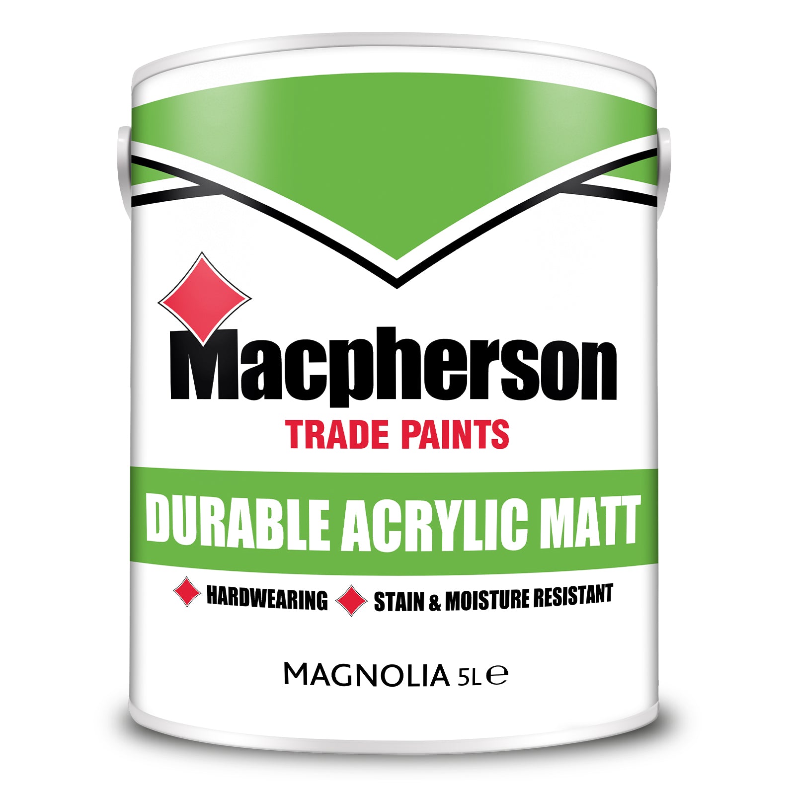 Macpherson Durable Acrylic Matt Washable Paint - Magnolia