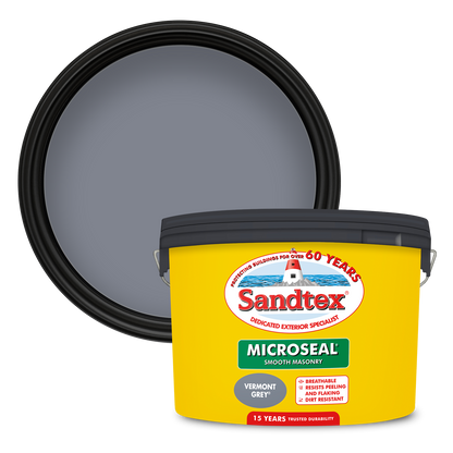 Sandtex 15 Year Weatherproof Exterior Wall Paint - Vermont Grey