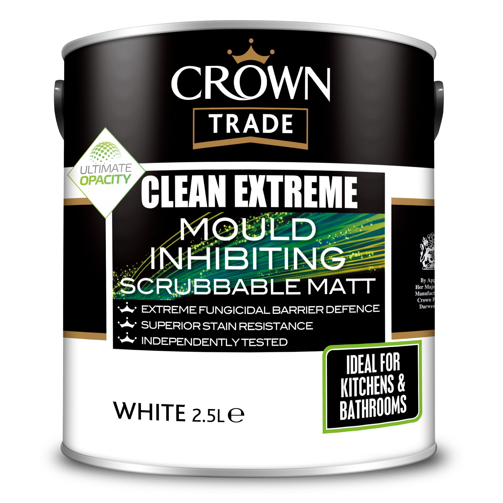 Crown Trade Clean Extreme Mould Inhibiting Matt Paint - White