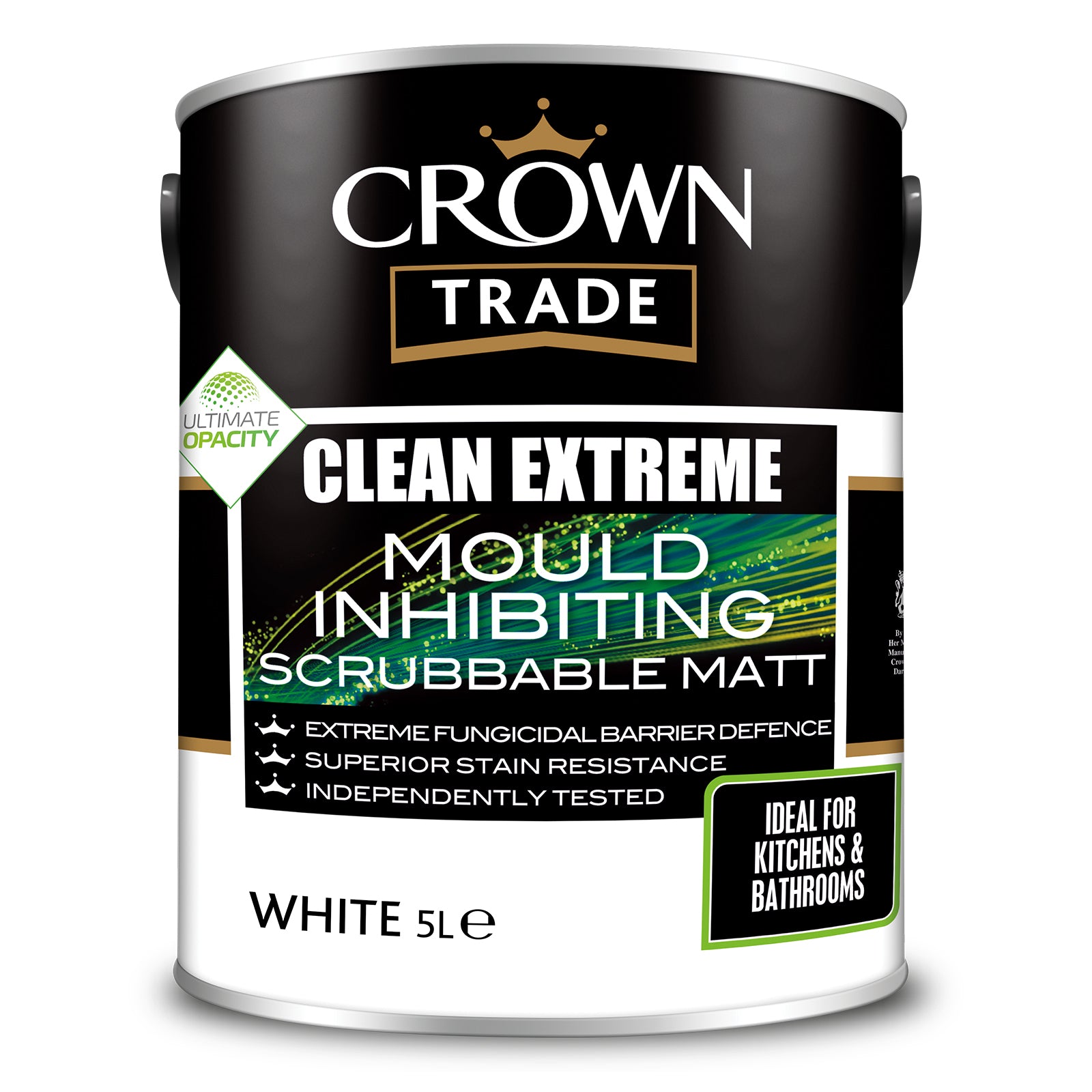 Crown Trade Clean Extreme Mould Inhibiting Matt Paint - White