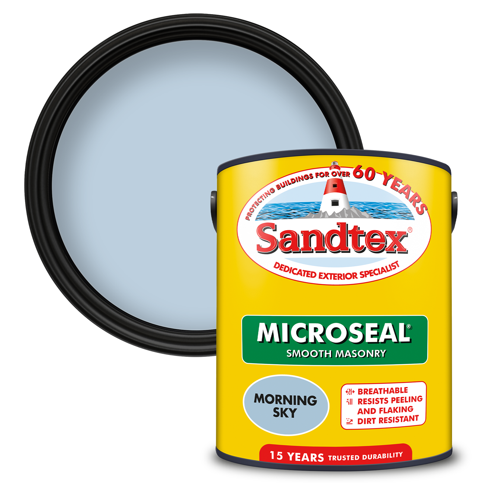 Sandtex 15 Year Weatherproof Exterior Wall Paint - Morning Sky
