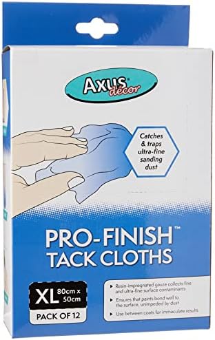 Axus Pro Finish XL Tack Cloth - 12 Pack 80cm x 50cm