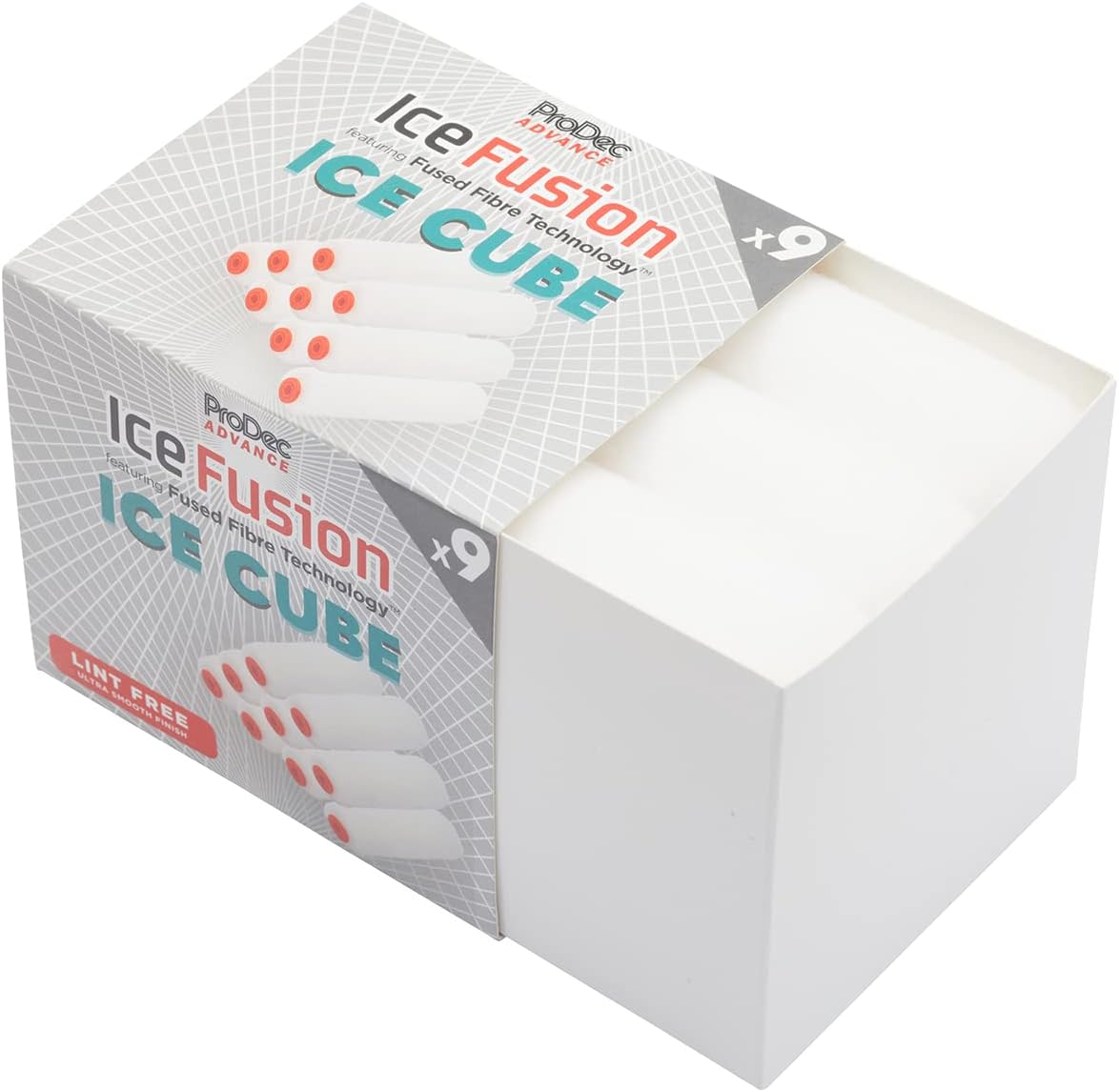 Pack of 9 Prodec 4" Ice Fusion Ice Cube Mini Rollers