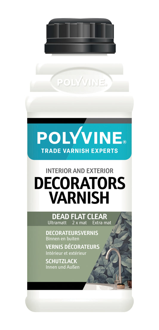 Polyvine Decorators Varnish Dead Flat Clear 500ml tin