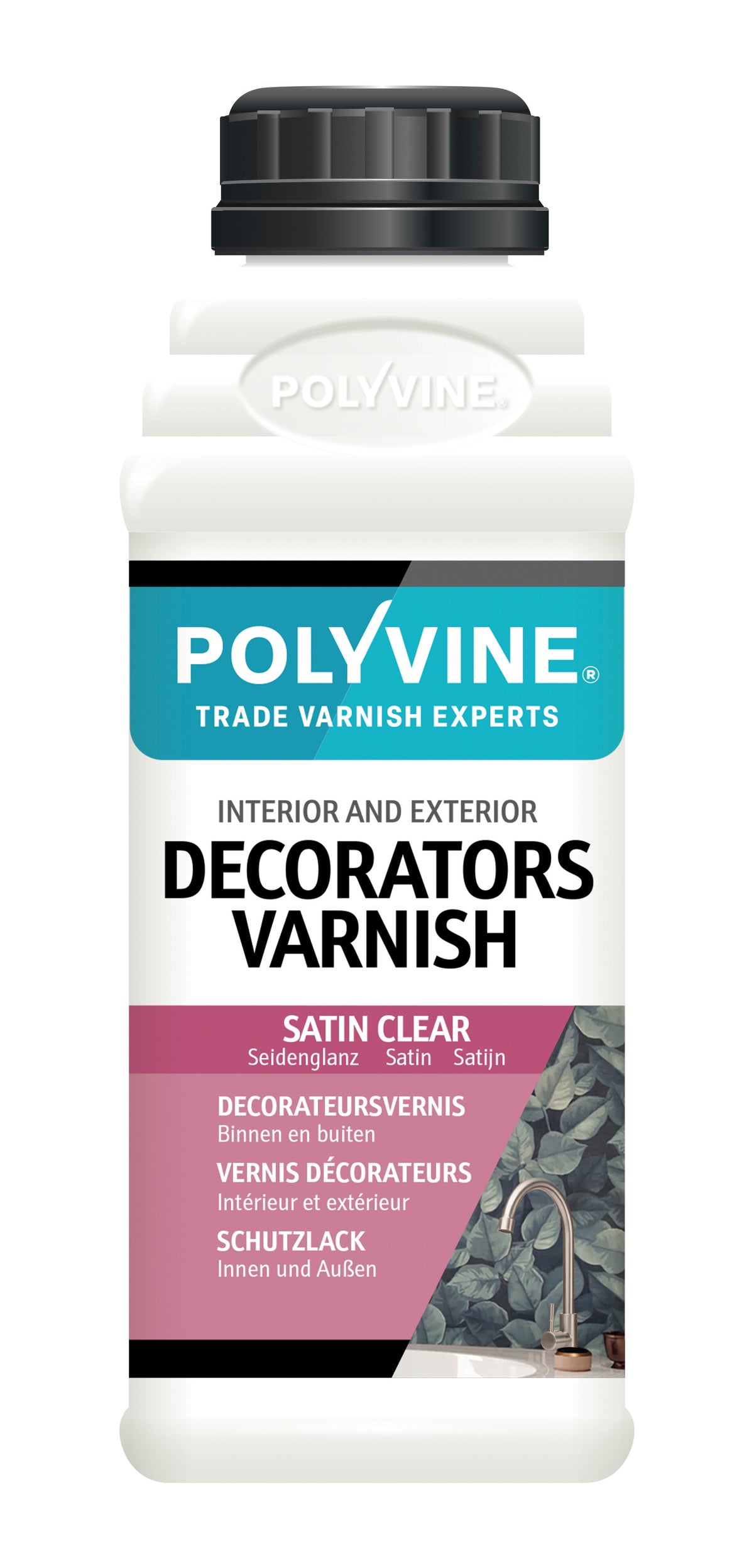 Polyvine Decorators Varnish Satin Clear 500ml tin