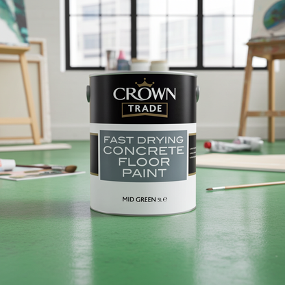 Crown Trade Fast Drying Concrete Floor Paint - Tinted Colours 5 Litre