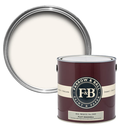 Farrow & Ball 5L Flat Eggshell All White No.2005