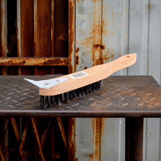 11" Budget 4 Row Wire Brush With Scraper