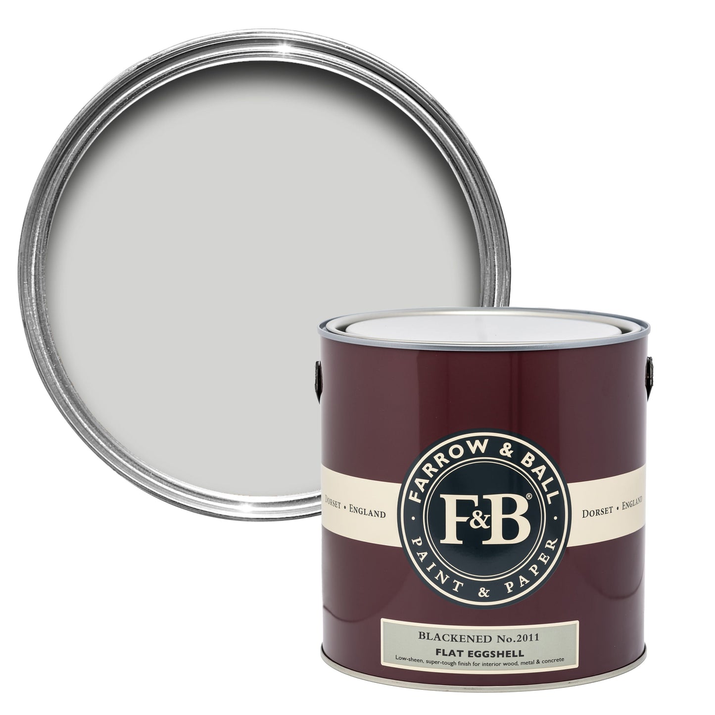 Farrow & Ball 750ml Flat Eggshell Blackened No.2011