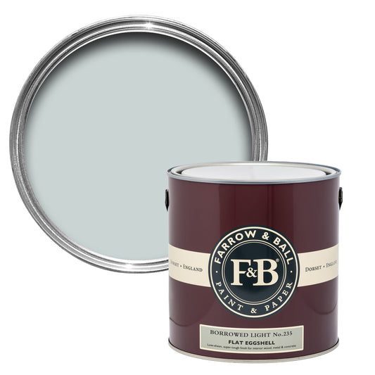 Farrow & Ball 2.5L Flat Eggshell Borrowed Light No.235