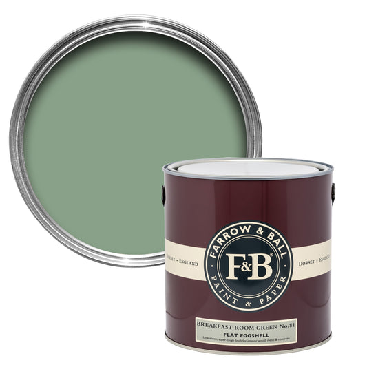 Farrow & Ball 5L Flat Eggshell Breakfast Room Green No.81