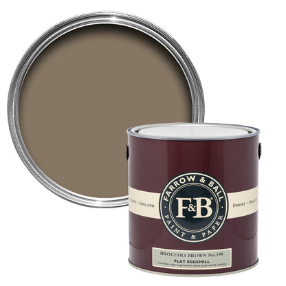 Farrow & Ball 5L Flat Eggshell Broccoli Brown No.198