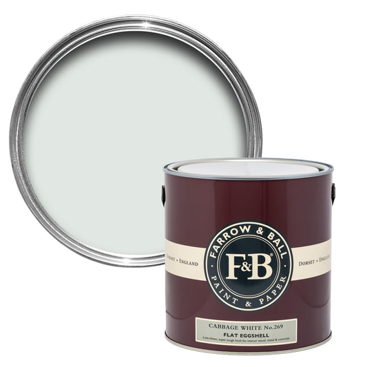 Farrow & Ball 750ml Flat Eggshell Cabbage White No.269