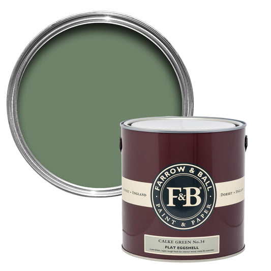 Farrow & Ball 750ml Flat Eggshell Calke Green No.34