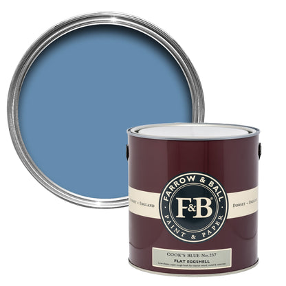 Farrow & Ball 2.5L Flat Eggshell Cook's Blue No.237