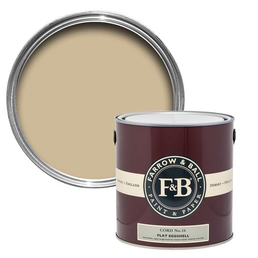 Farrow & Ball 750ml Flat Eggshell Cord No.16